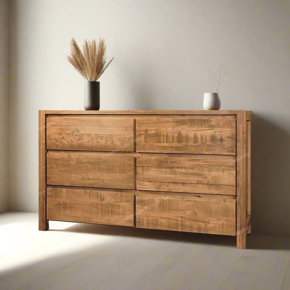 Novato Solid Wood 6 Drawer Dresser