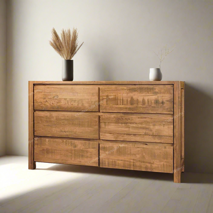 Novato Solid Wood 6 Drawer Dresser