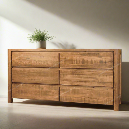 Novato Solid Wood 6 Drawer Dresser