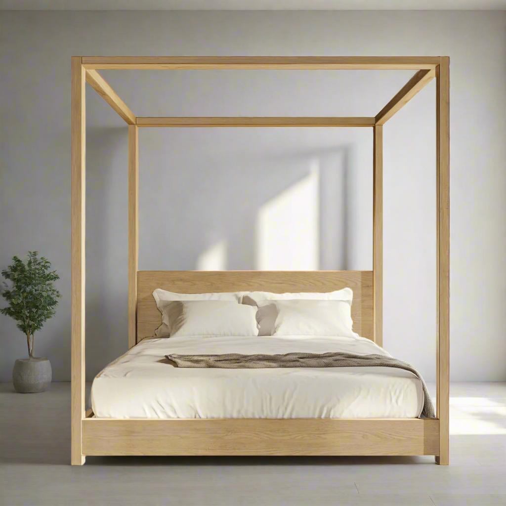 Pintura Solid Wood Canopy Bed