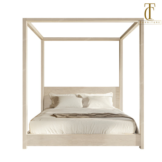 Pintura Solid Wood Canopy Bed