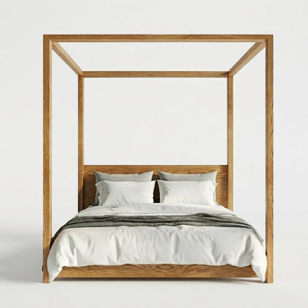 Pintura Solid Wood Canopy Bed