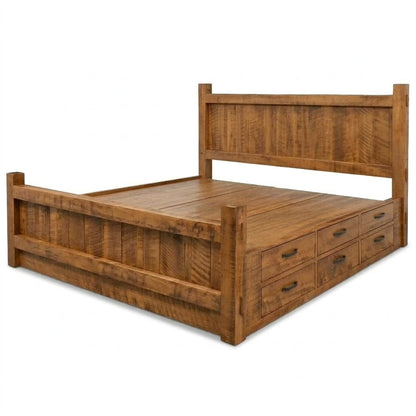 Ranch 12 Drawer Solid Wood Storage Bed