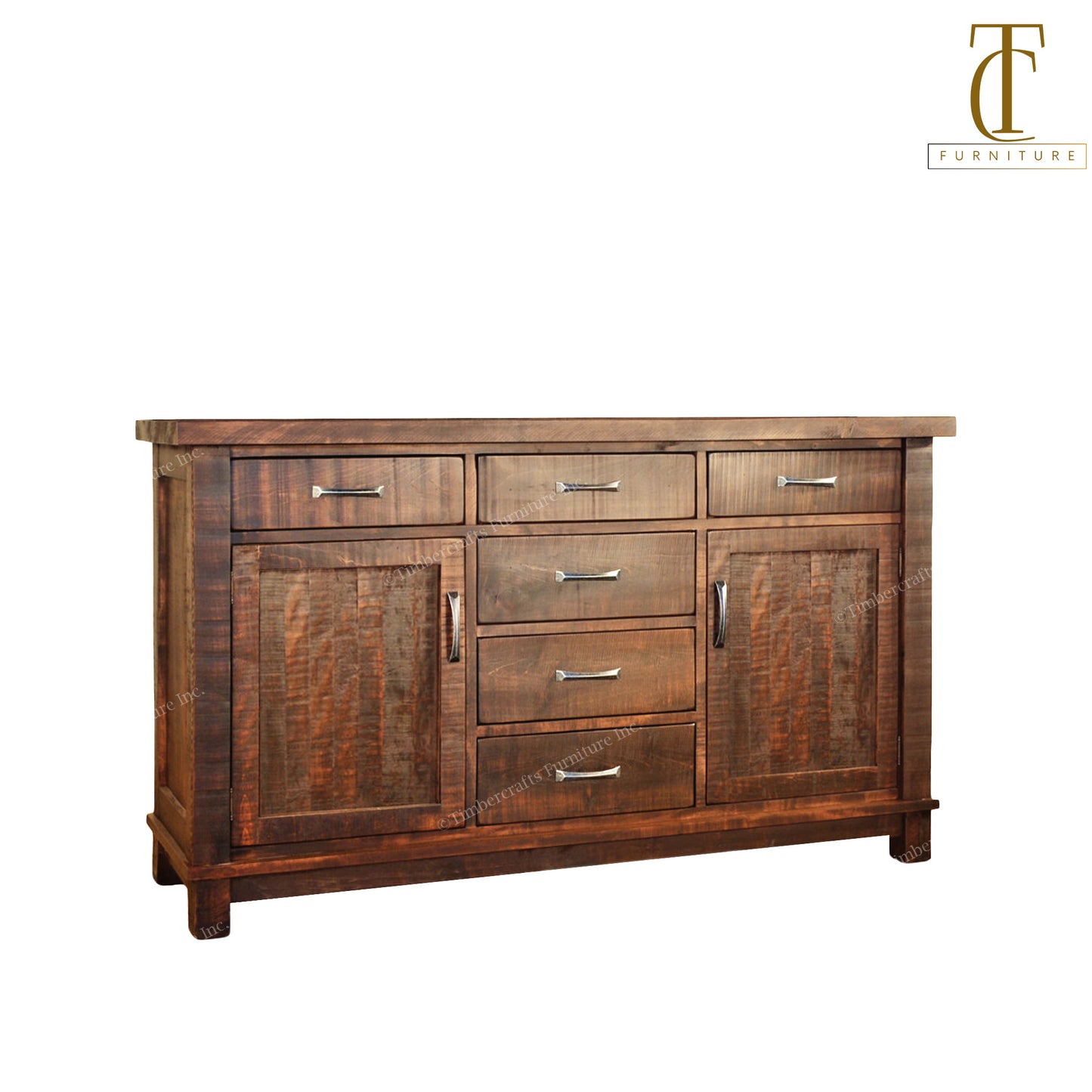 Ranch 6 Drawer 2 Door Sideboard