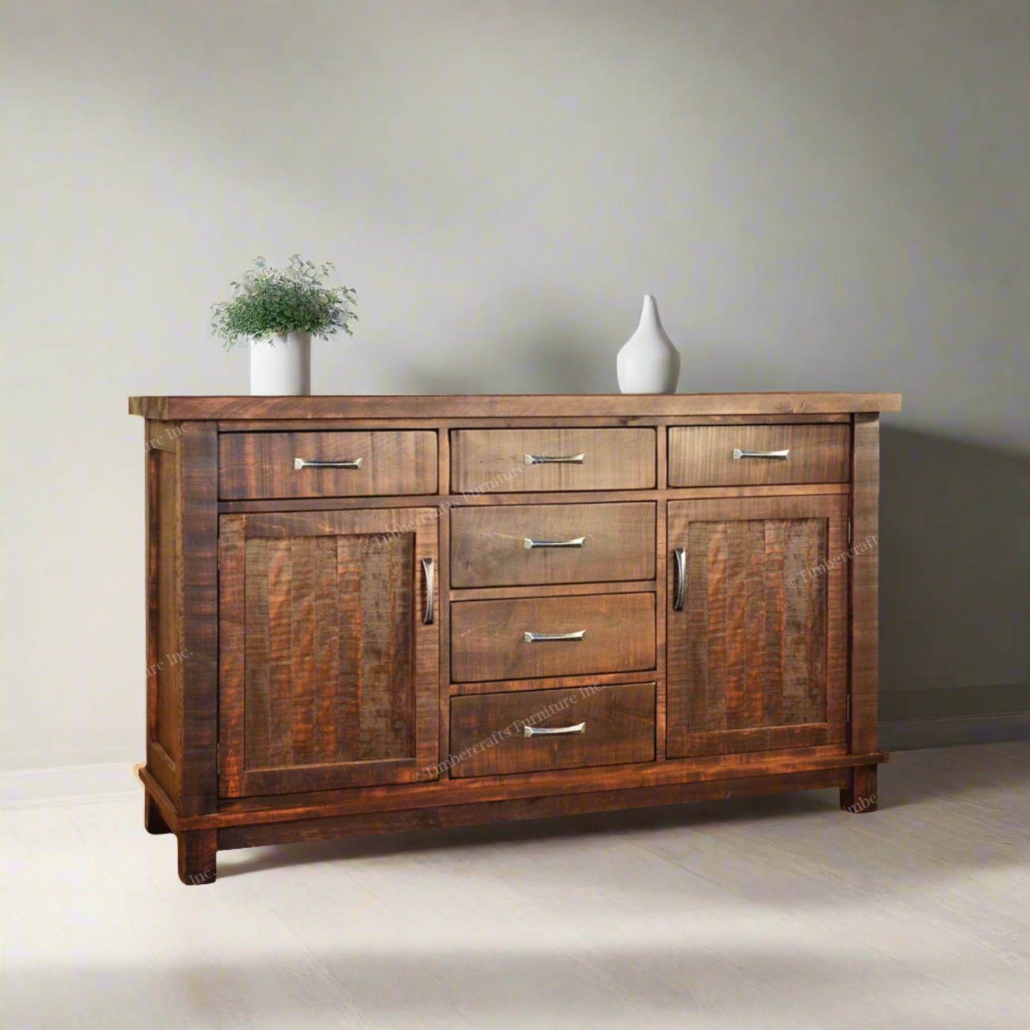 Ranch 6 Drawer 2 Door Sideboard