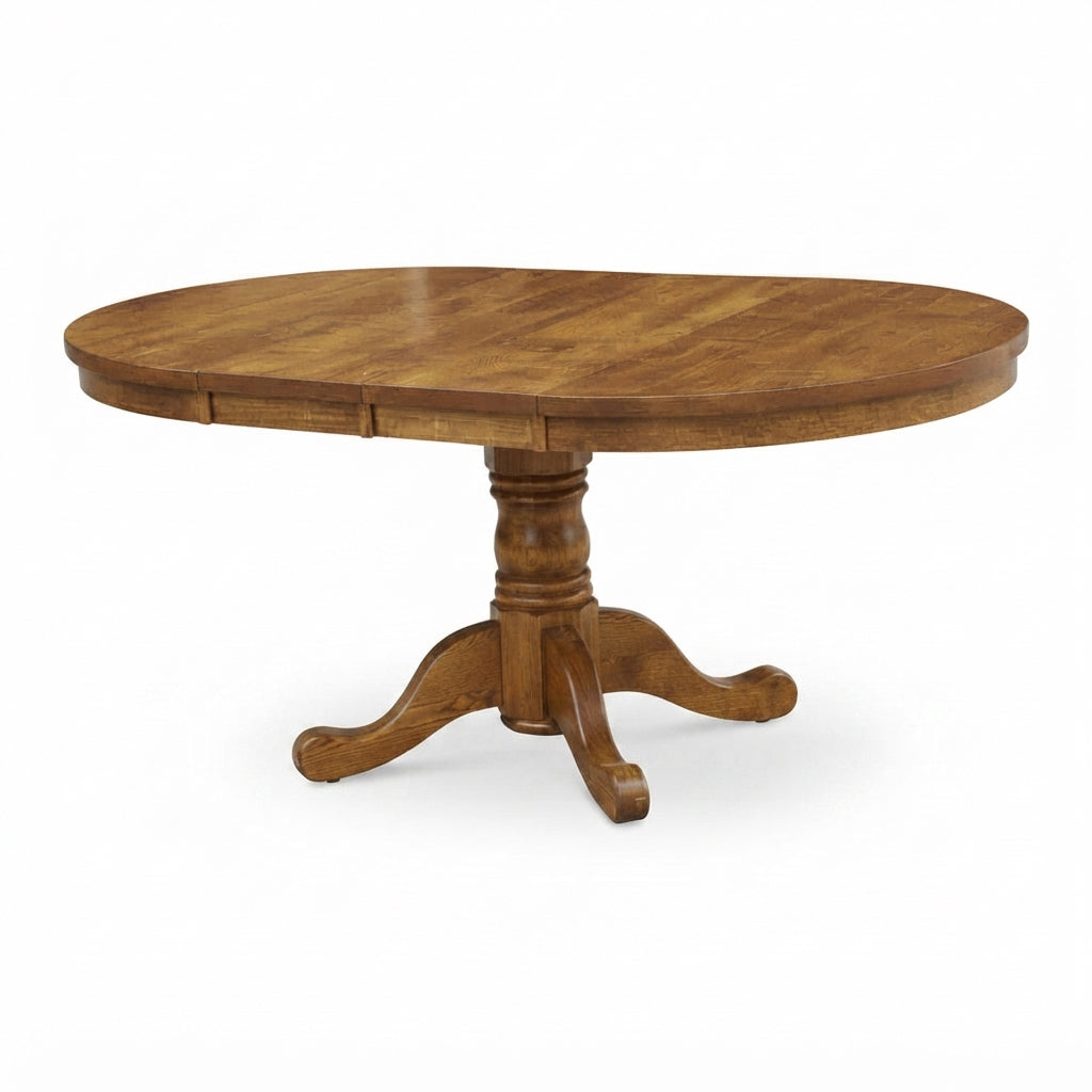 Royal Single Pedestal Solid Wood Dining Table