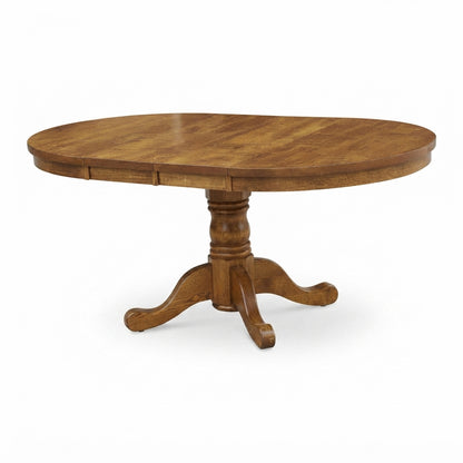 Royal Single Pedestal Solid Wood Dining Table