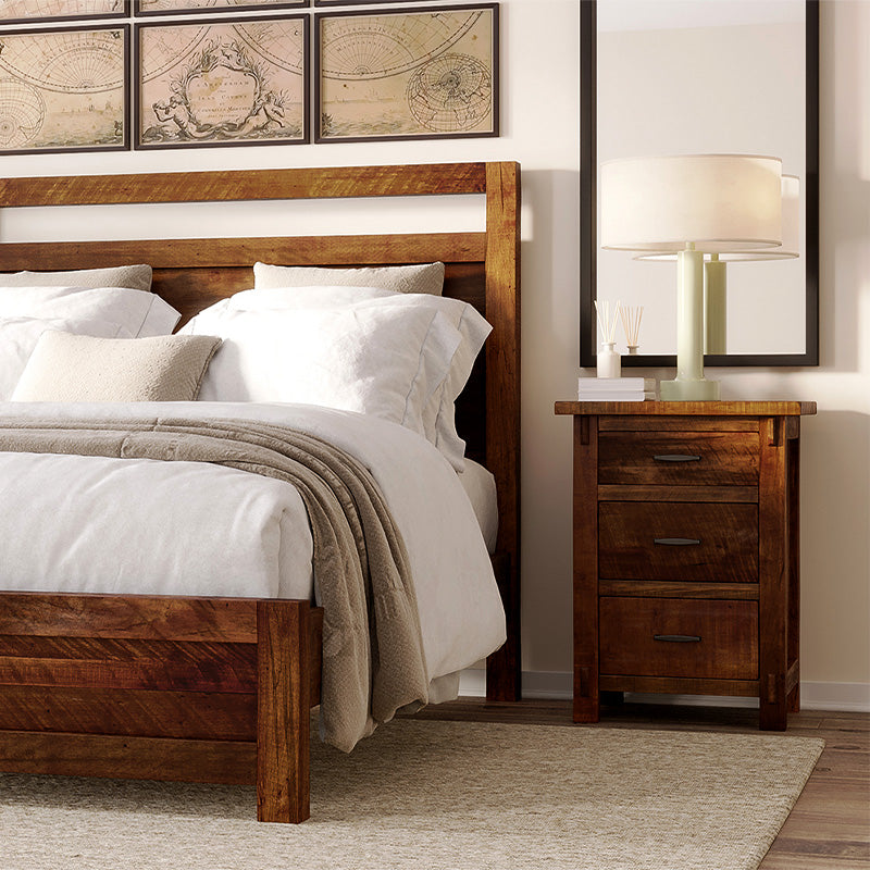 Rustic Loft Solid Wood Nightstand