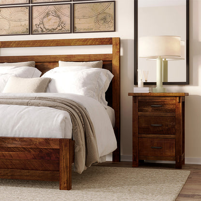 Rustic Loft Solid Wood Nightstand