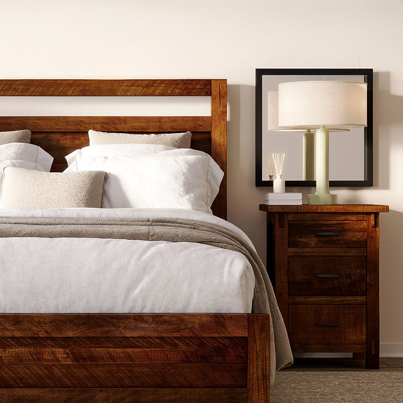 Rustic Loft Solid Wood Nightstand
