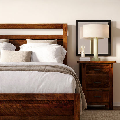 Rustic Loft Solid Wood Nightstand