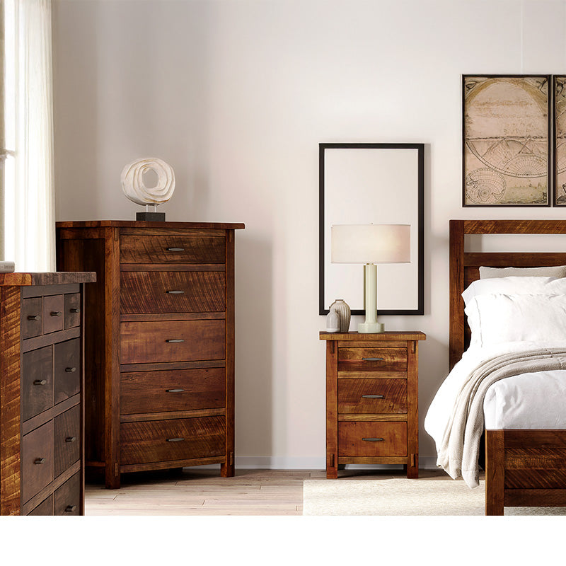 Rustic Loft Solid Wood Bed