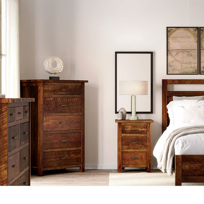 Rustic Loft Solid Wood Bed