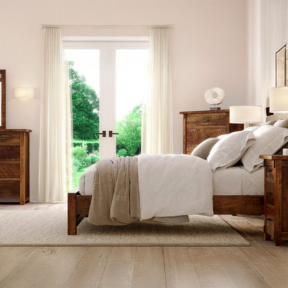 Rustic Loft Solid Wood Bed