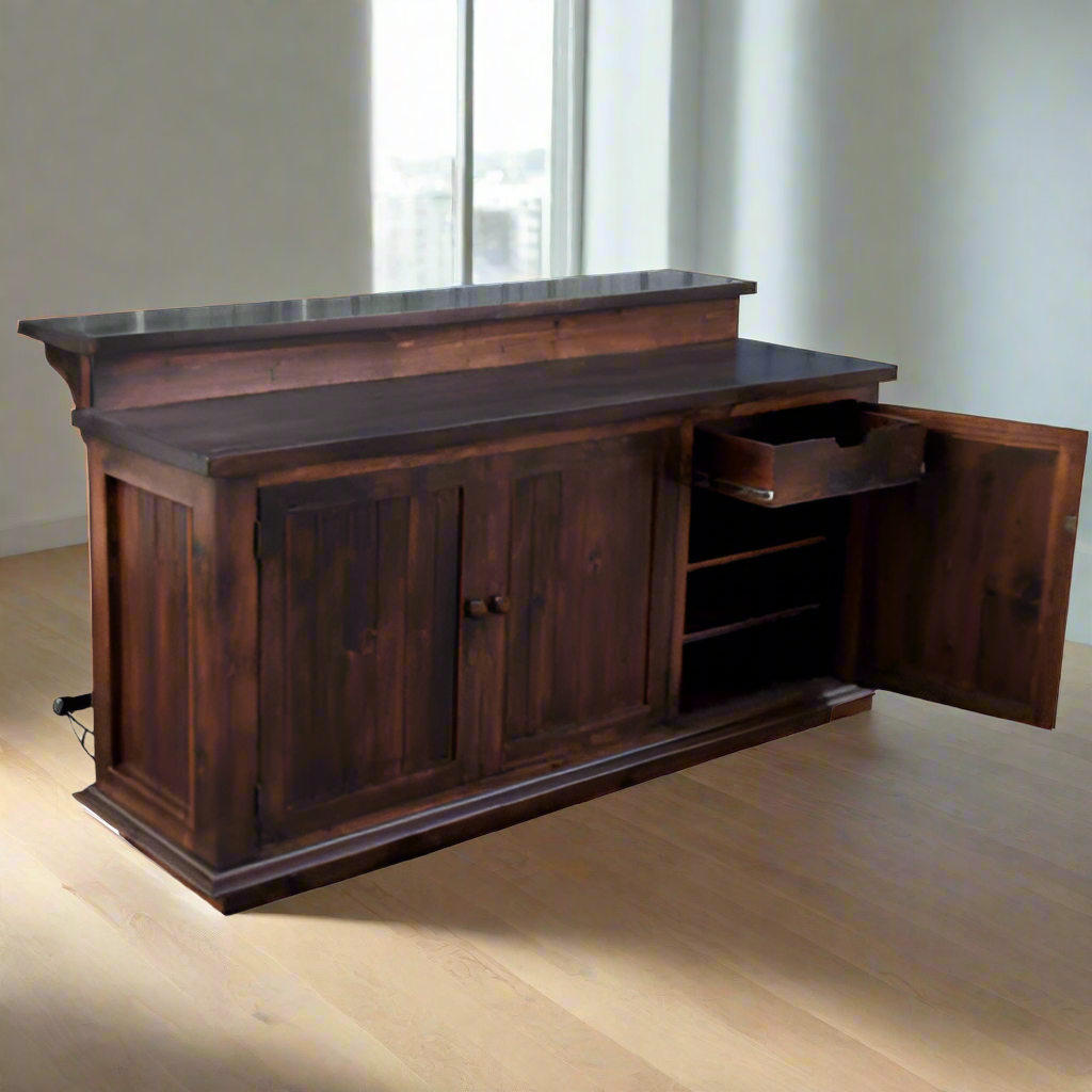 Kenn Solid wood Split Level Bar