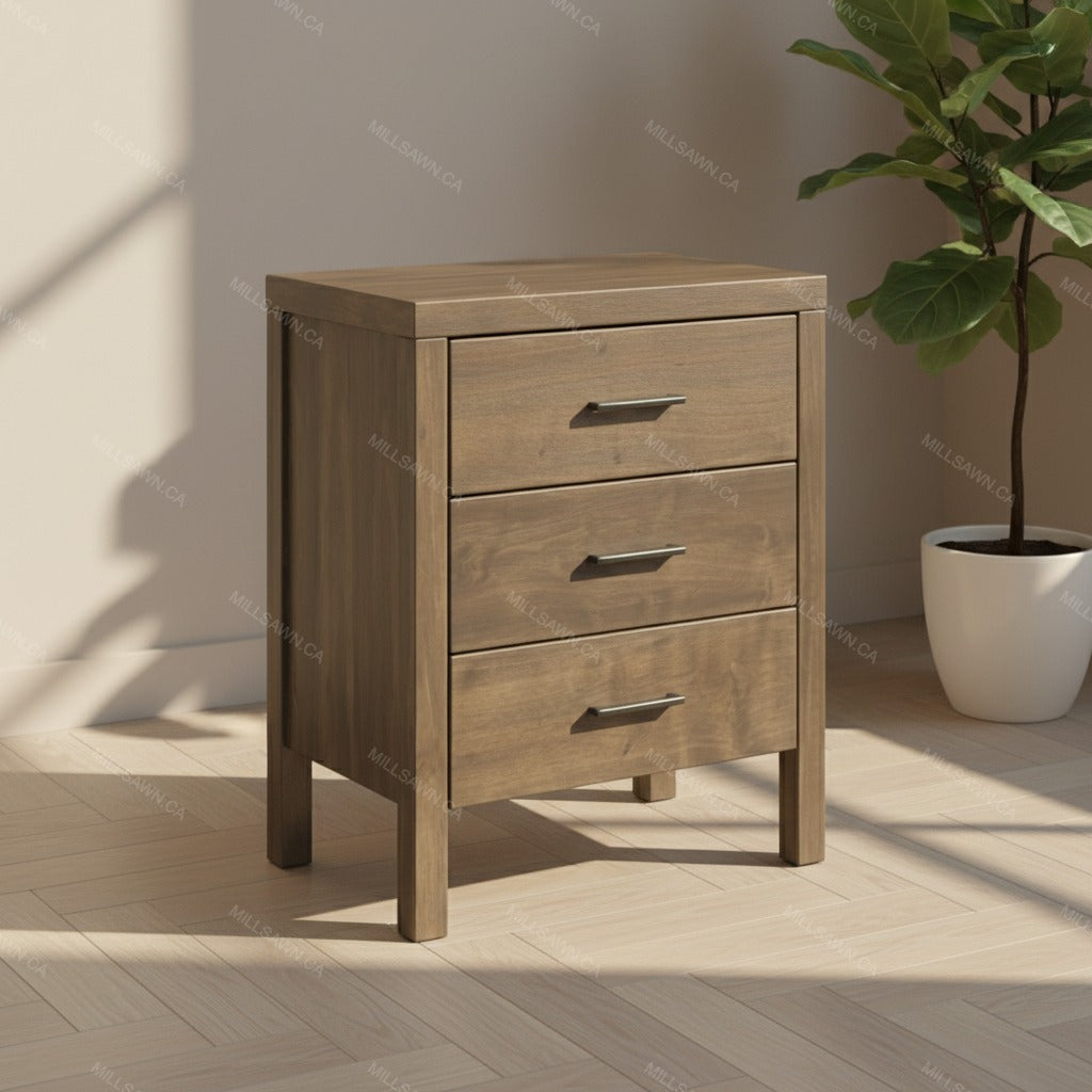 Senora 3 Drawer Solid Wood Nightstand