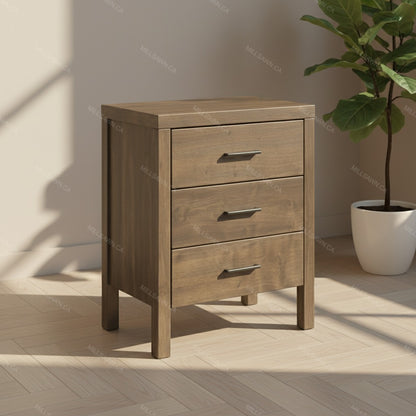 Senora 3 Drawer Solid Wood Nightstand