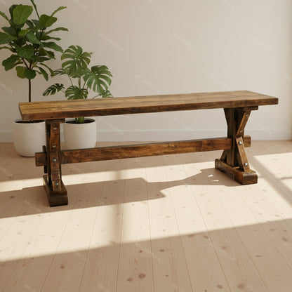 Strand Solid Wood Bench