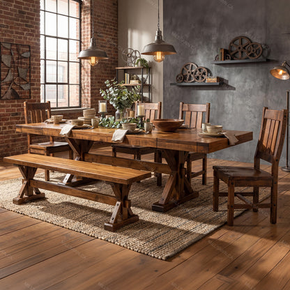 Strand Solid Wood Bench