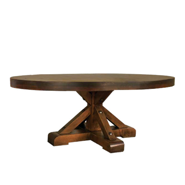 Strand Single Pedestal Solid Wood Dining Table