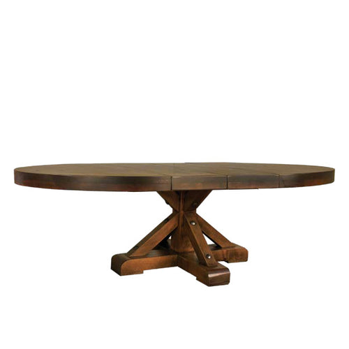 Strand Single Pedestal Solid Wood Dining Table