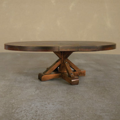 Strand Single Pedestal Solid Wood Dining Table