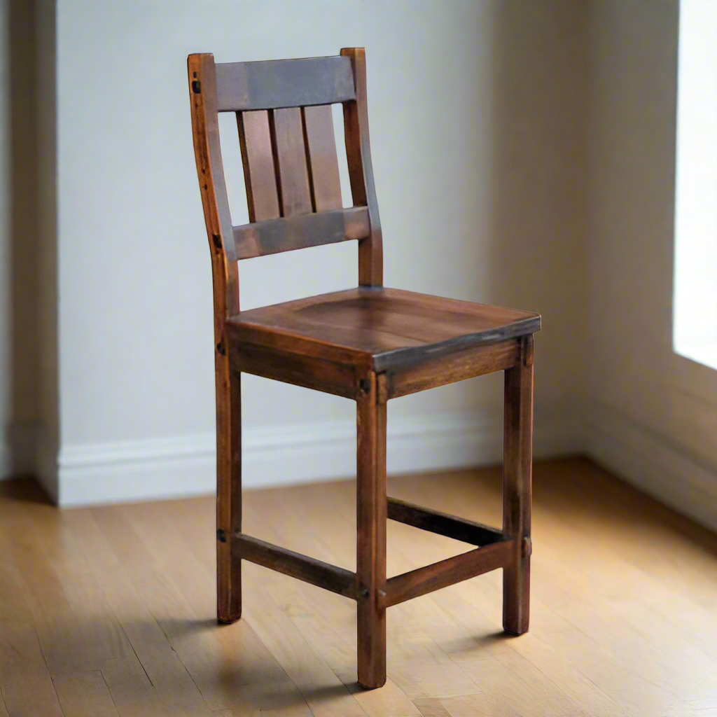 Timber Slatback Bar Chair
