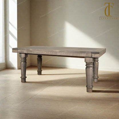 Tamora Farmhouse 5 1/2" Leg Solid Wood Dining Table