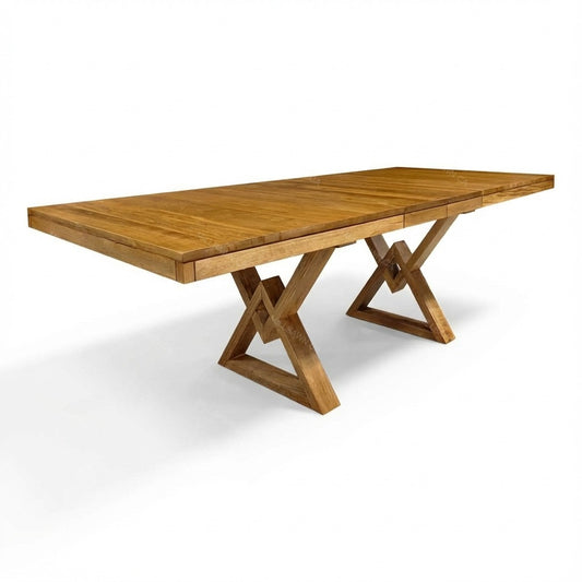 Tanner Solid Wood Dining Table +2-12" Center Leaves