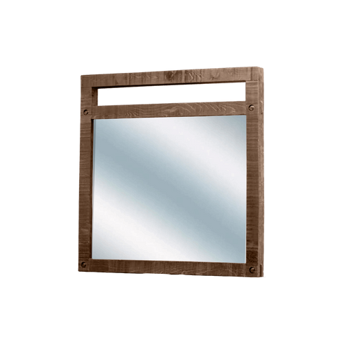 Timber Mirror Frame With Beveled Mirror