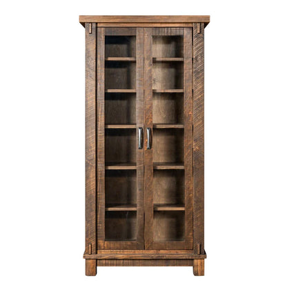 Timber Wall Cabinet With Glass Doors