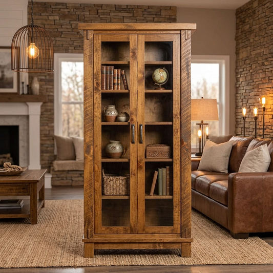 Woodland Wall Cabinet With Glass Doors