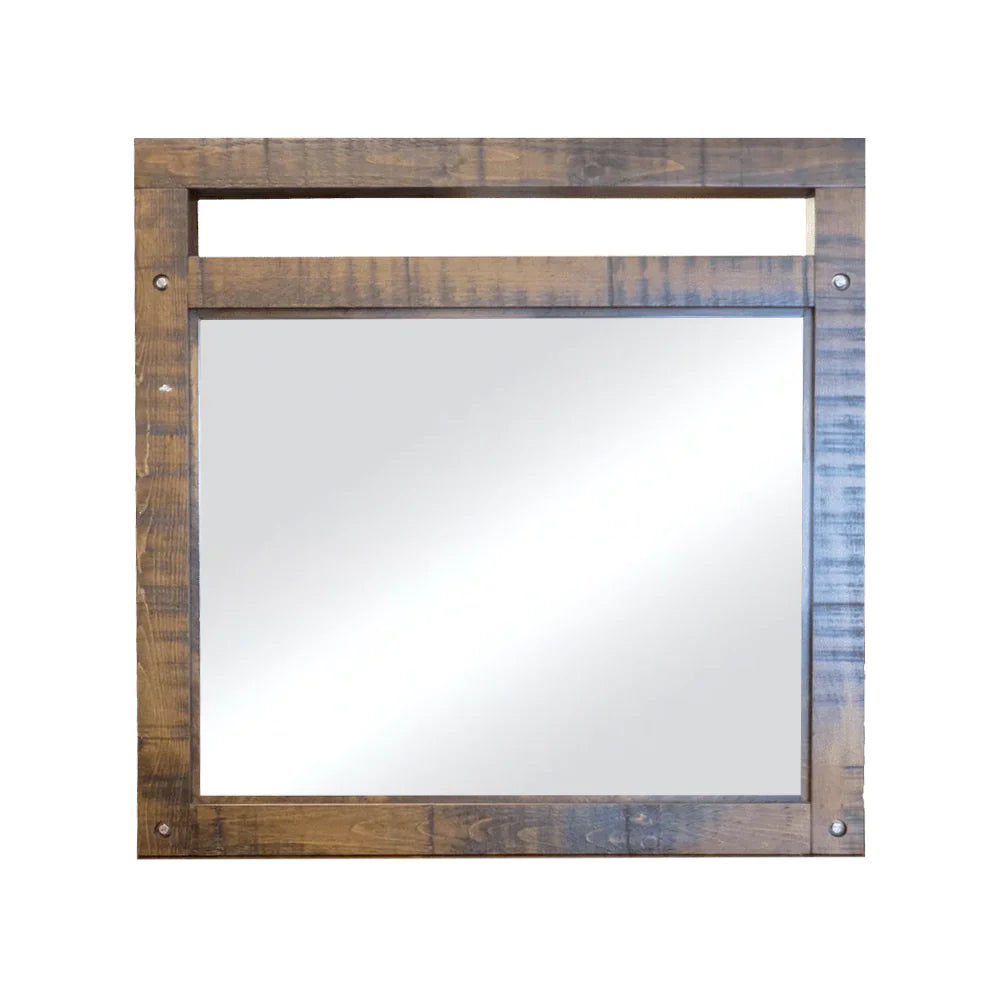 Timber Mirror Frame With Beveled Mirror