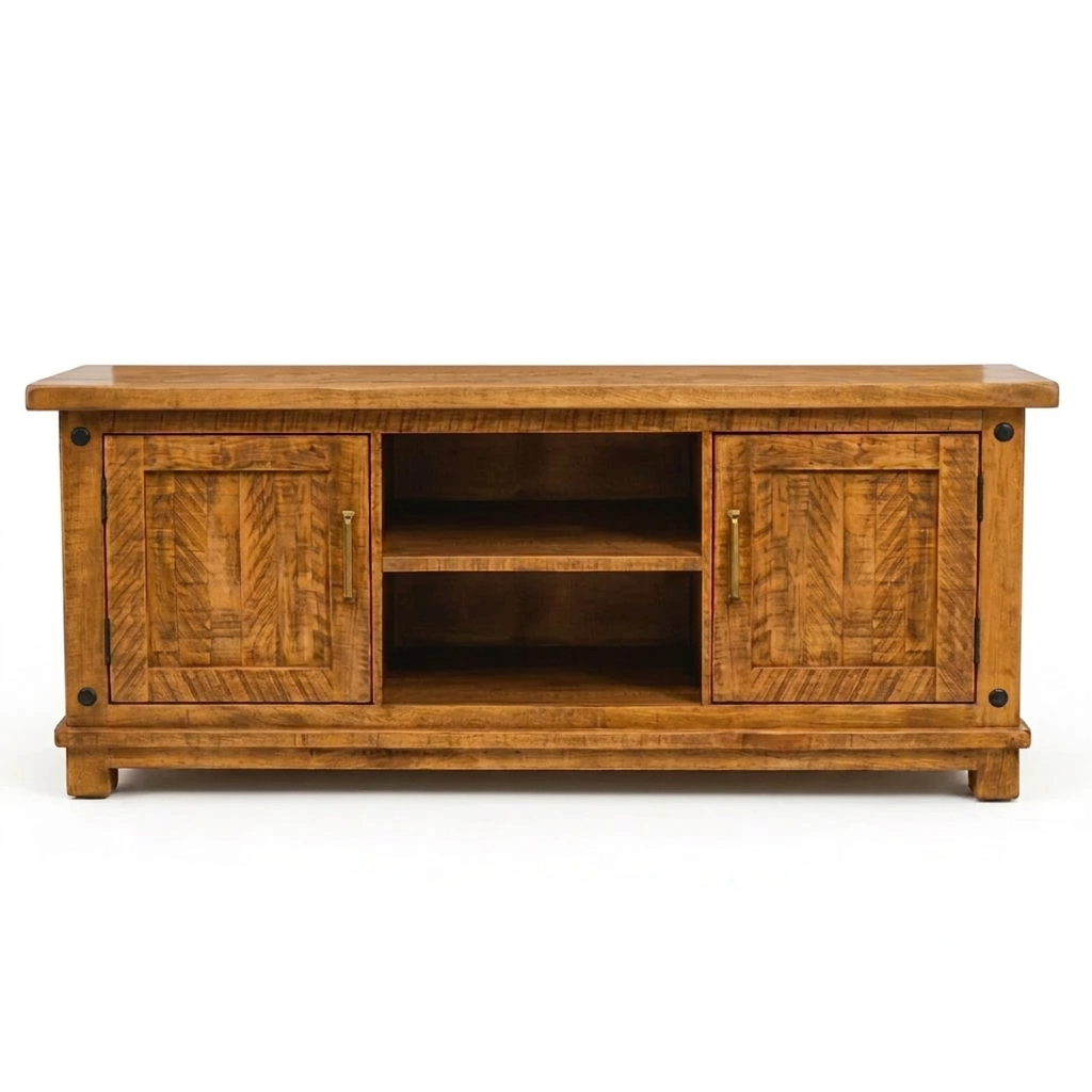 Alpine Solid Wood TV Stand