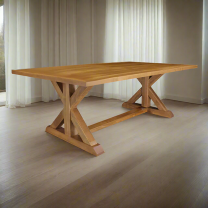 Urban Farmhouse Solid Wood Dining Table