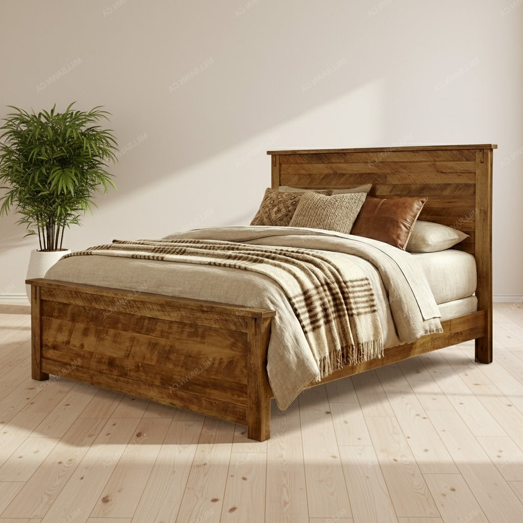 Urban Farmhouse Solid Wood Bed
