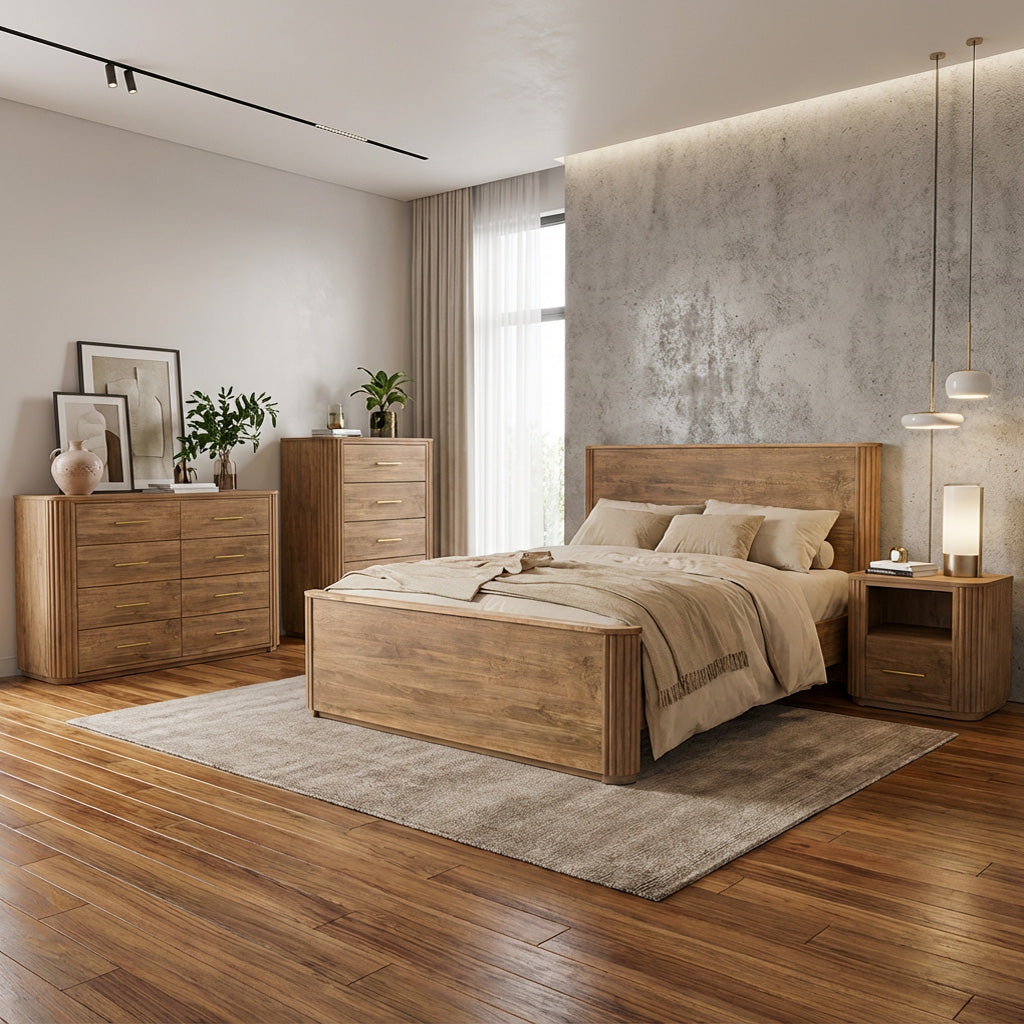 Vallery Solid Wood Bed