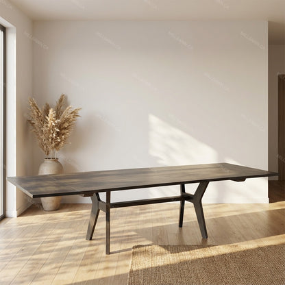 Vanguard Solid Wood Dining Table + 2-18" End Leaves