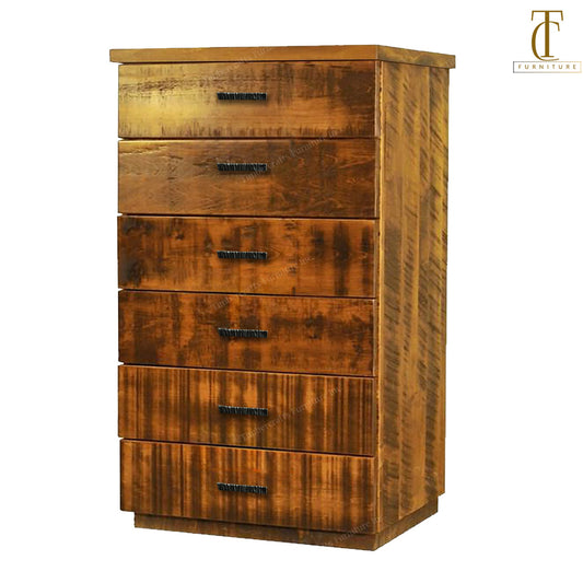 Vernon Solid Wood 6 Drawer Chest | Highboy