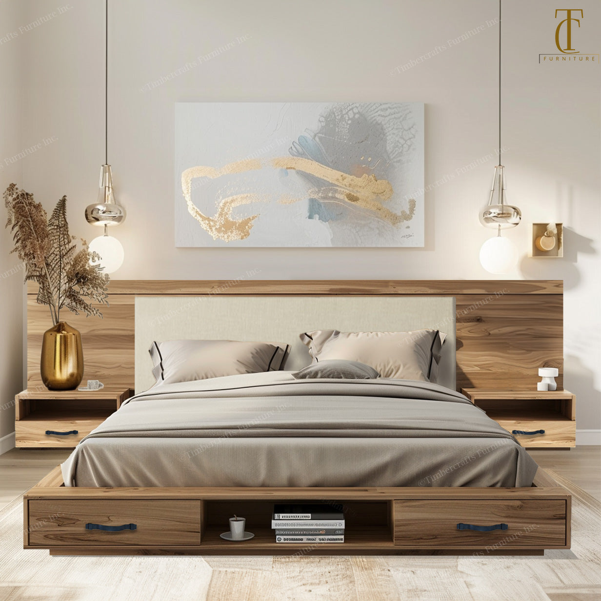 Wellmont XL Solid Wood Bed