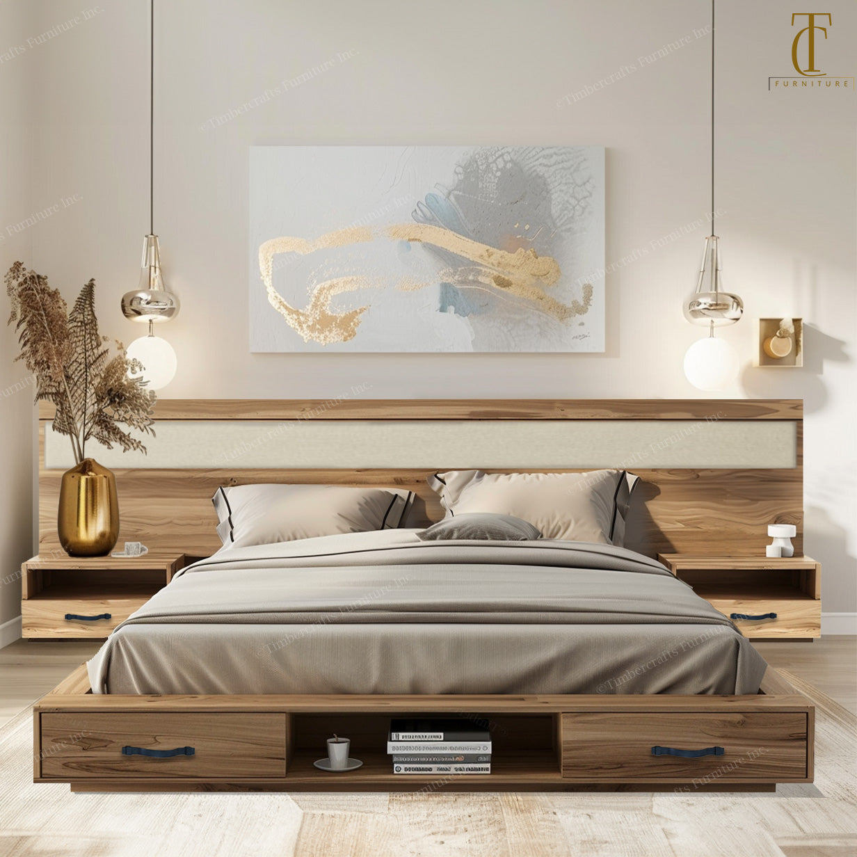 Wellmont XL Solid Wood Bed