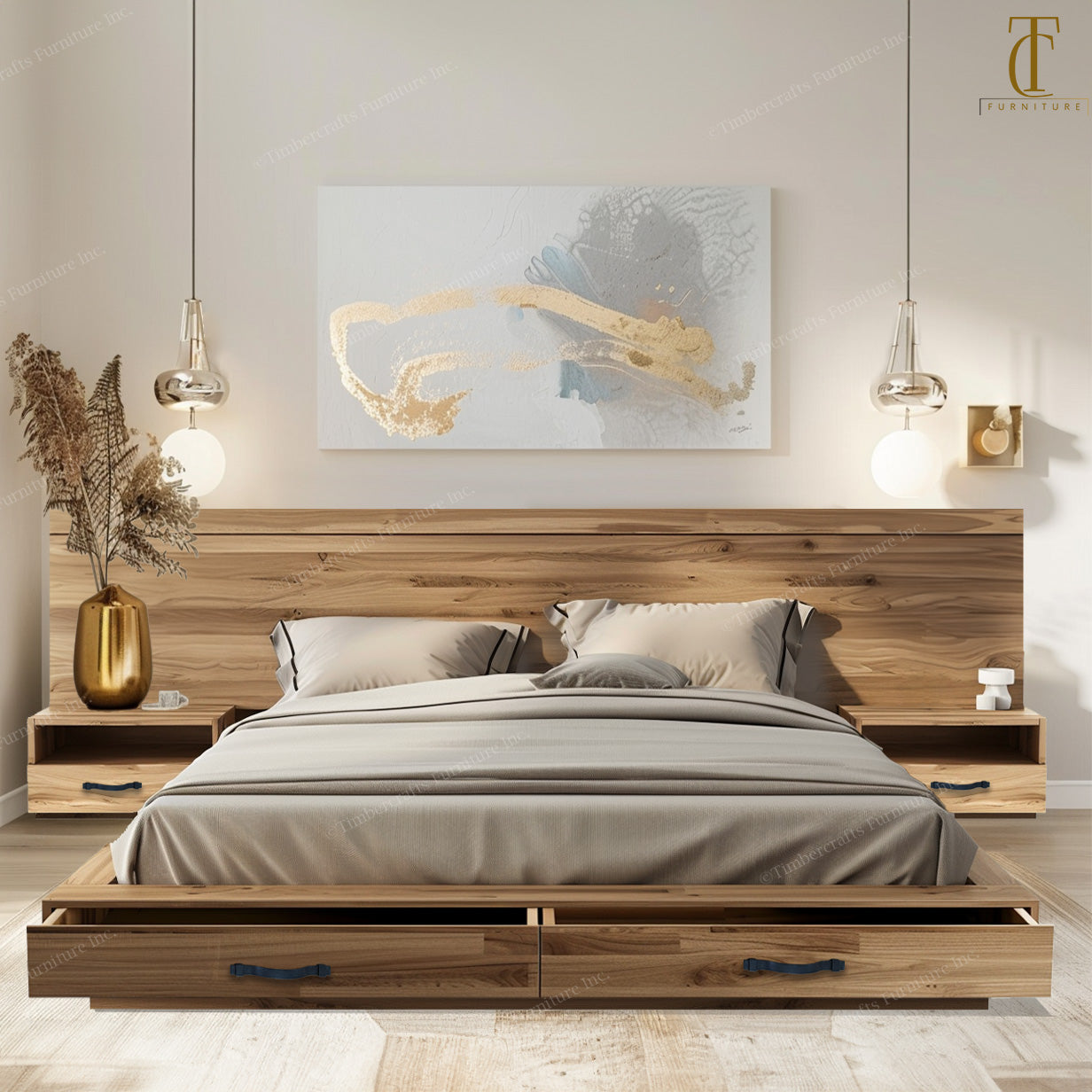 Wellmont XL Solid Wood Bed