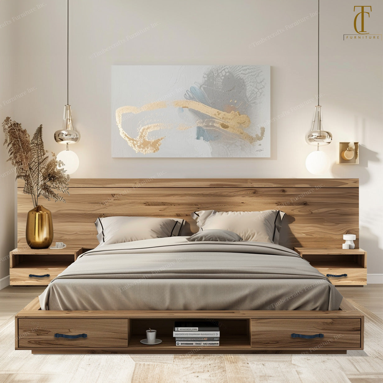 Wellmont XL Solid Wood Bed