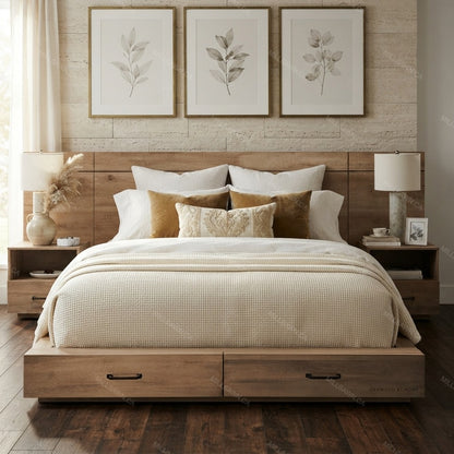 Wellmont XL Solid Wood Bed