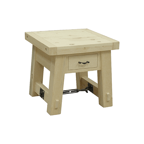 Benchmark Solid Wood End Table With Drawer