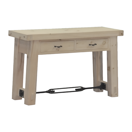 Benchmark Solid Wood Sofa Table with Drawers