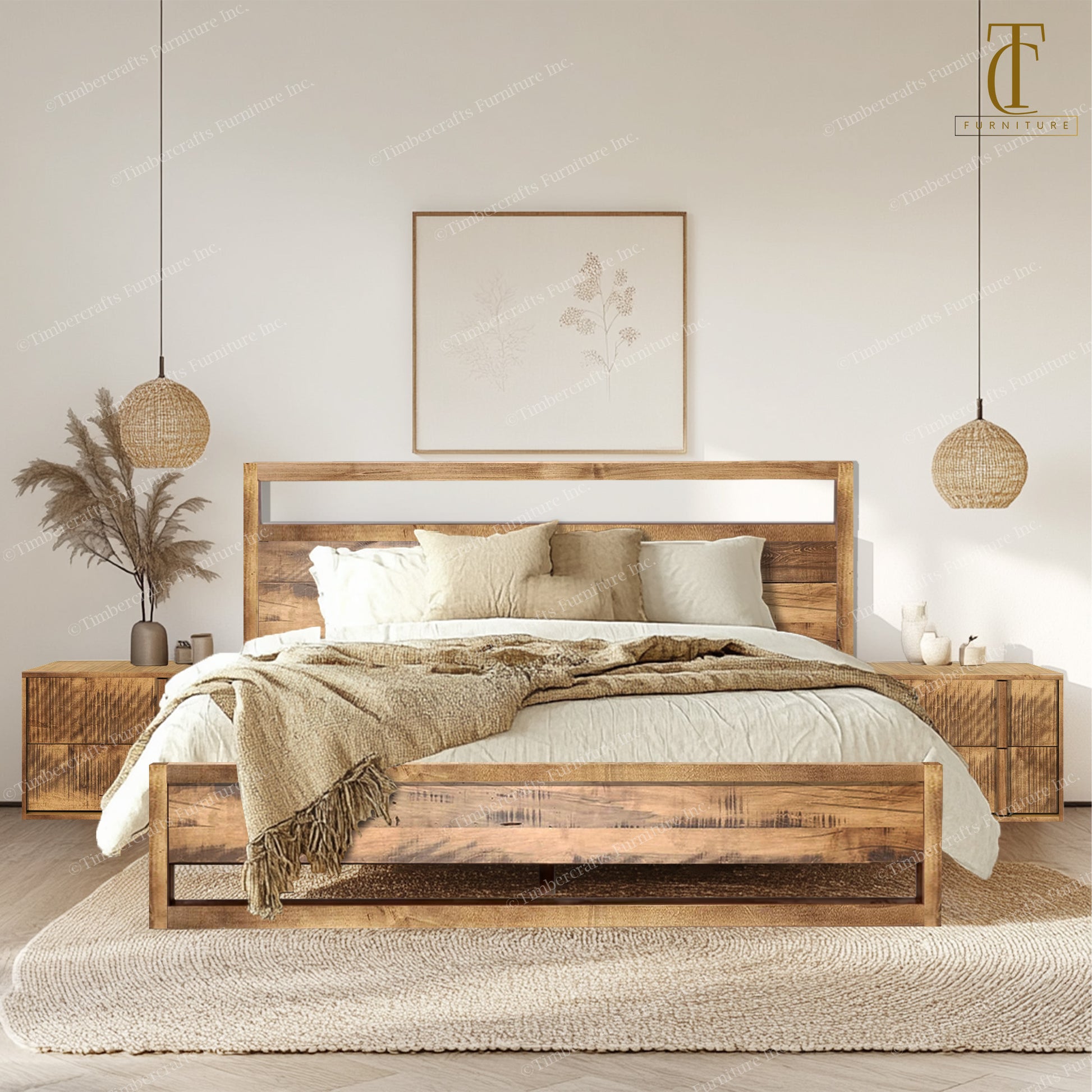 Linwood Solid Wood Bed