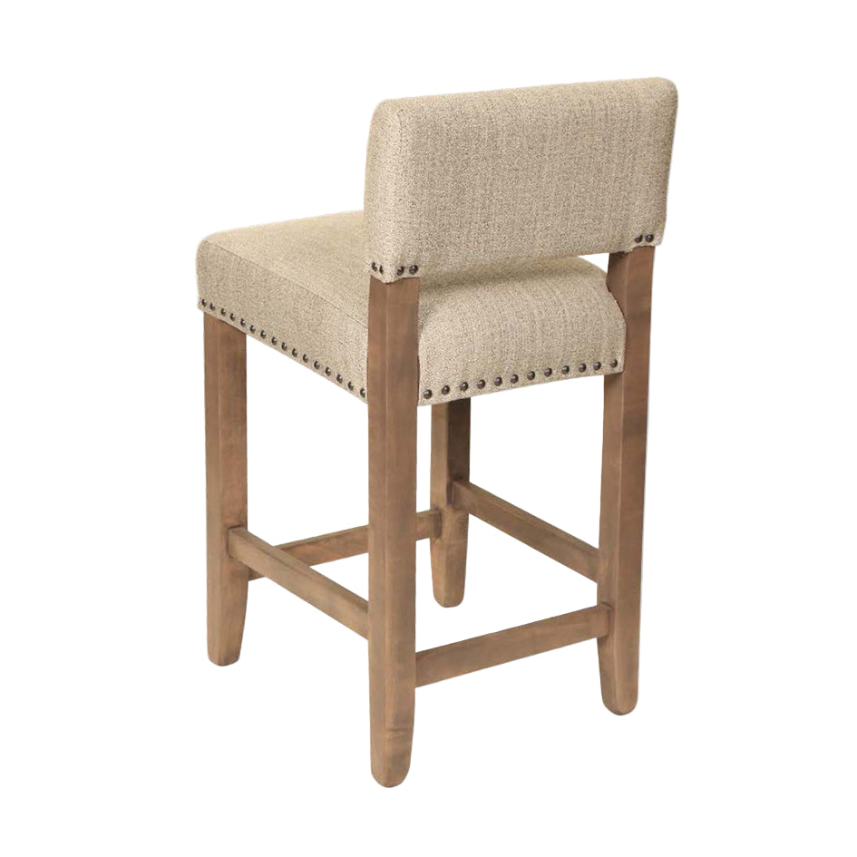 Strand Solid Wood Bar Chair (With Nail Studding)